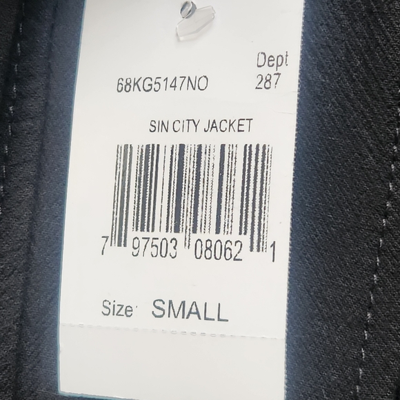 Blank NYC Women's Sin City Jacket Small Black Mesh Detail Crepe Goth NEW - Picture 5 of 14